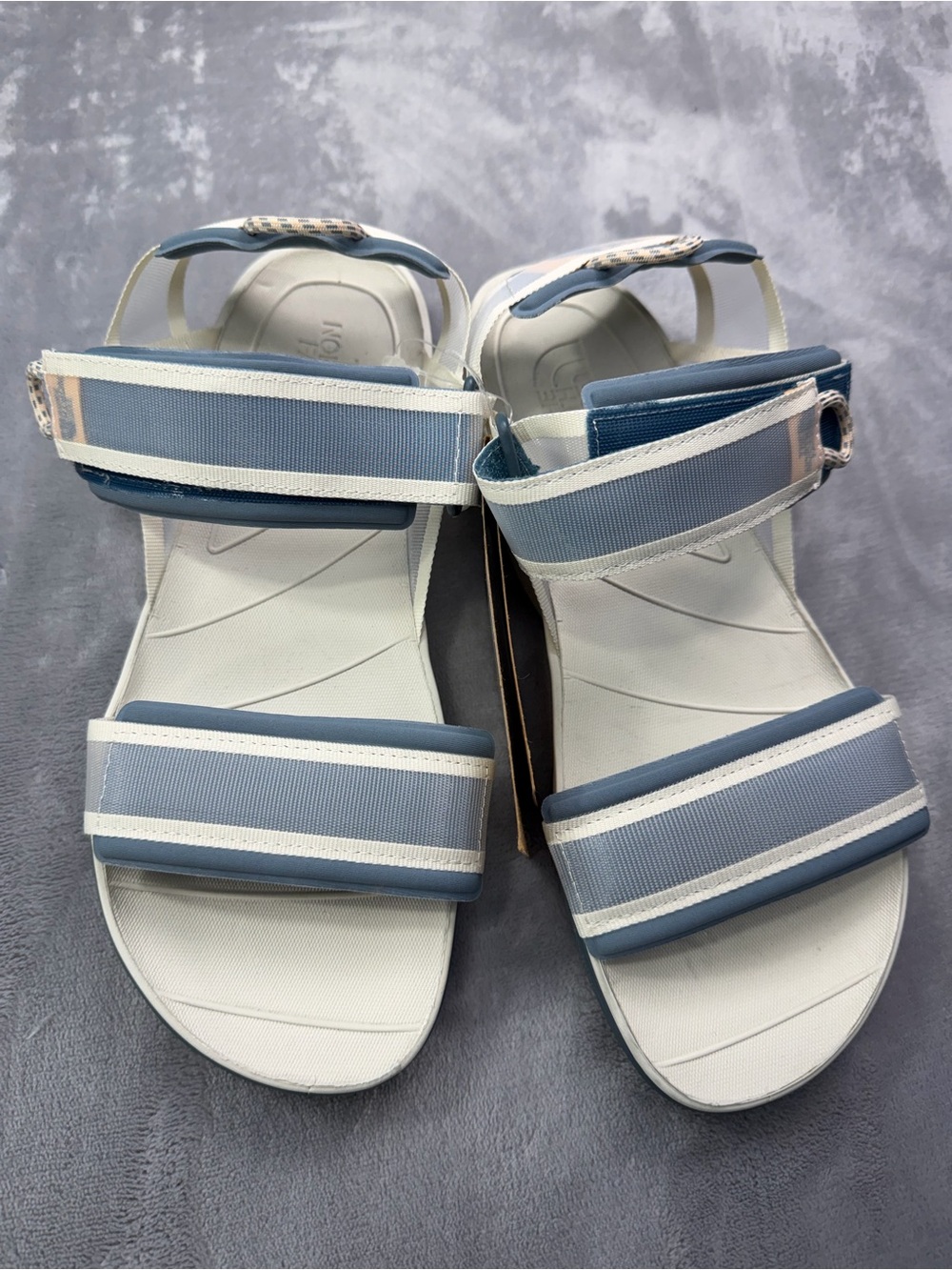 The North Face Women's Blue & White Strappy Outdoor Sandals Sports Summer 9